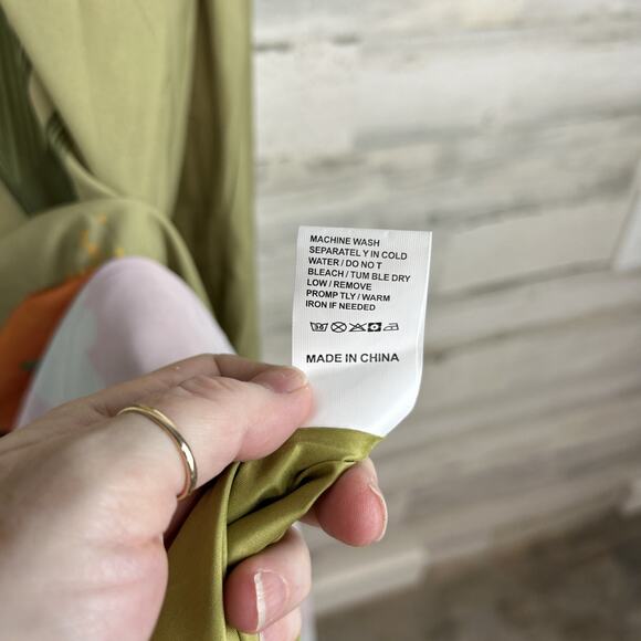 Lucky & Blessed Women's Sage Green Cactus Sunset Print Maxi Dress Size Small - Picture 11 of 12